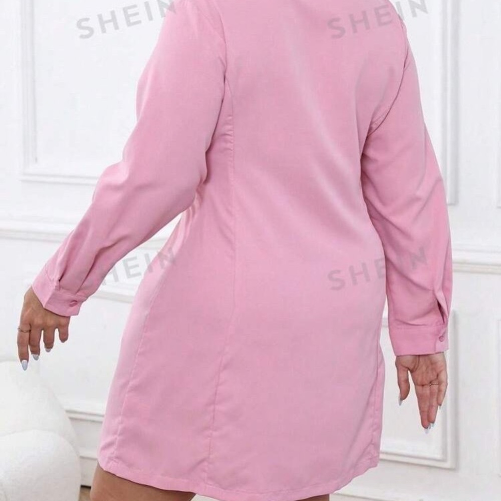 Pink Long-Sleeve Dress - Picture 3 of 5